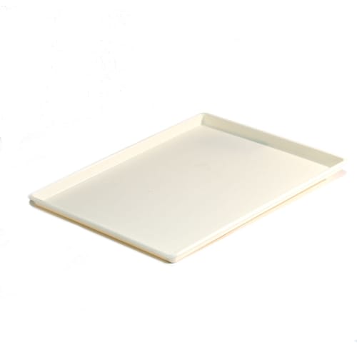 Essential Rectangular Tray with Square Corners, Vanilla